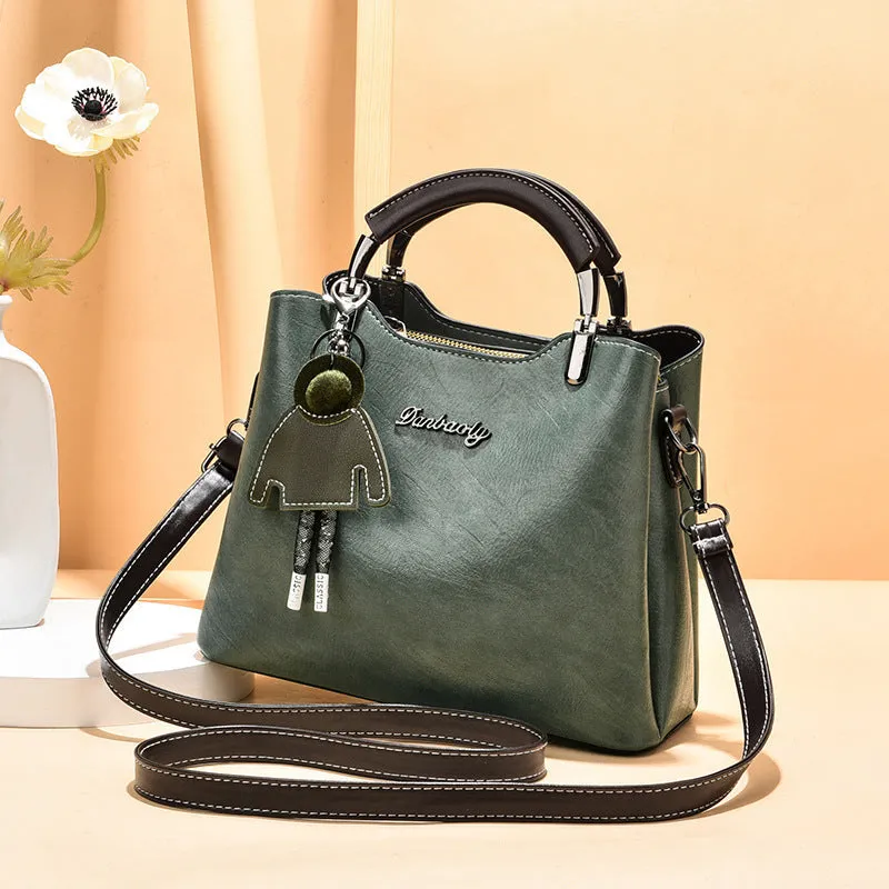 Simple Retro small handbag for women, PU crossbody bag, horizontal square shape, available in six colours