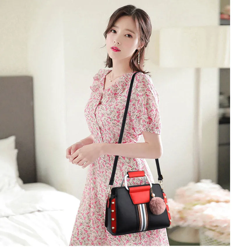 Women's soft PU leather shoulder bag with bead detail, flap shape, zip top, interior pocket, 24x12x18cm, mint colour