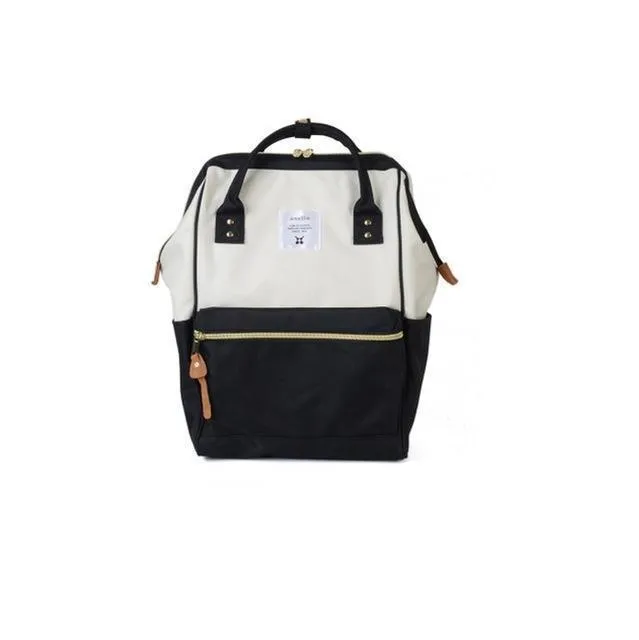 Women backpack 39cm Japanese style school bag travel tote with zipper and side pockets in multiple colours
