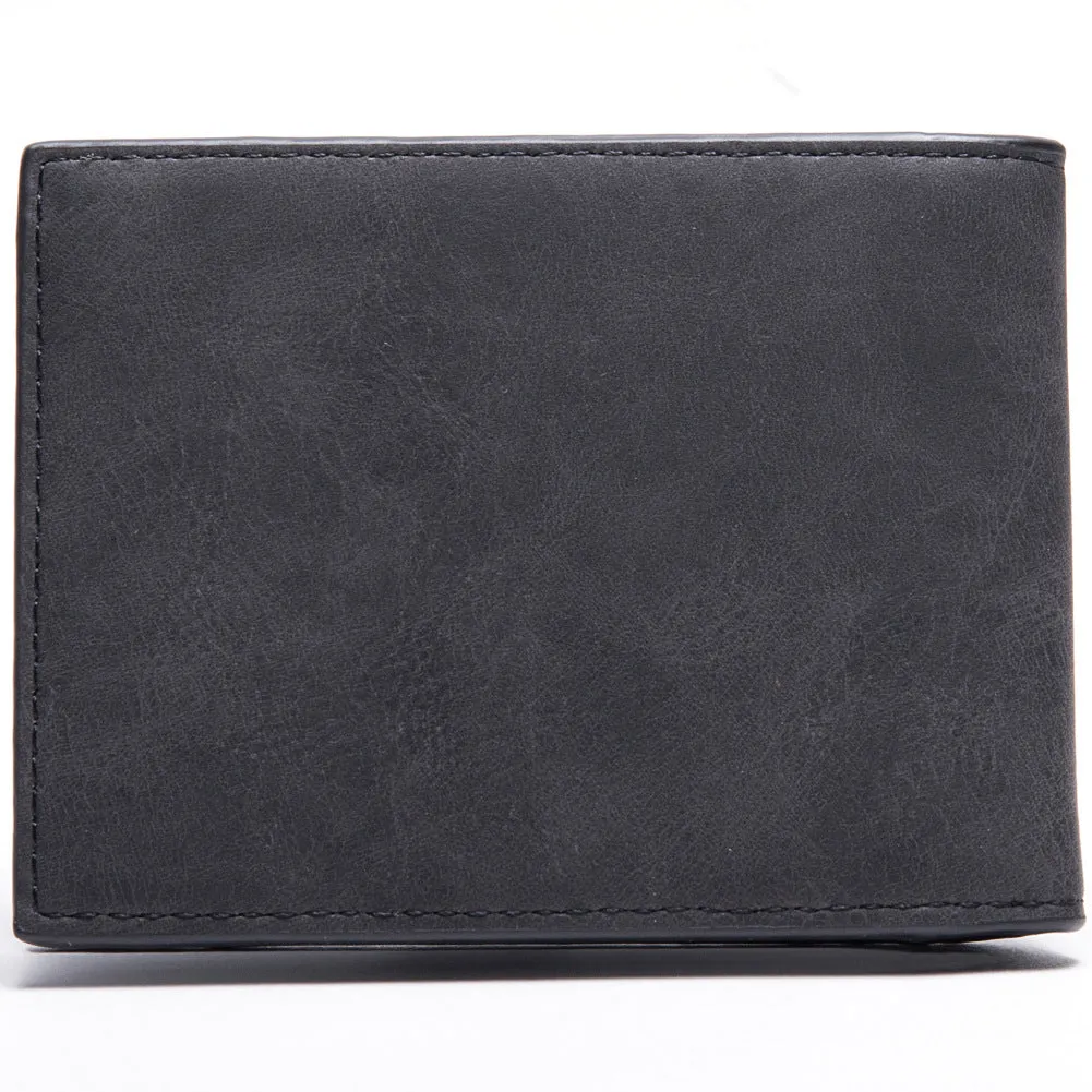 Baborry slim PU wallet with zippered coin bag and money clip in coffee colour