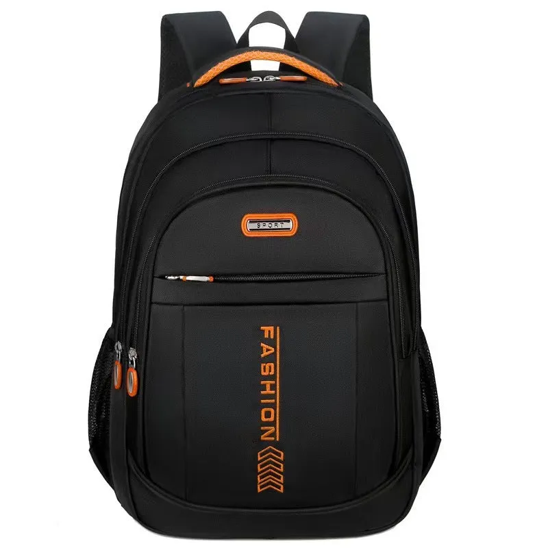 20-35 litre black Oxford cloth backpack with air pillow straps for business travel