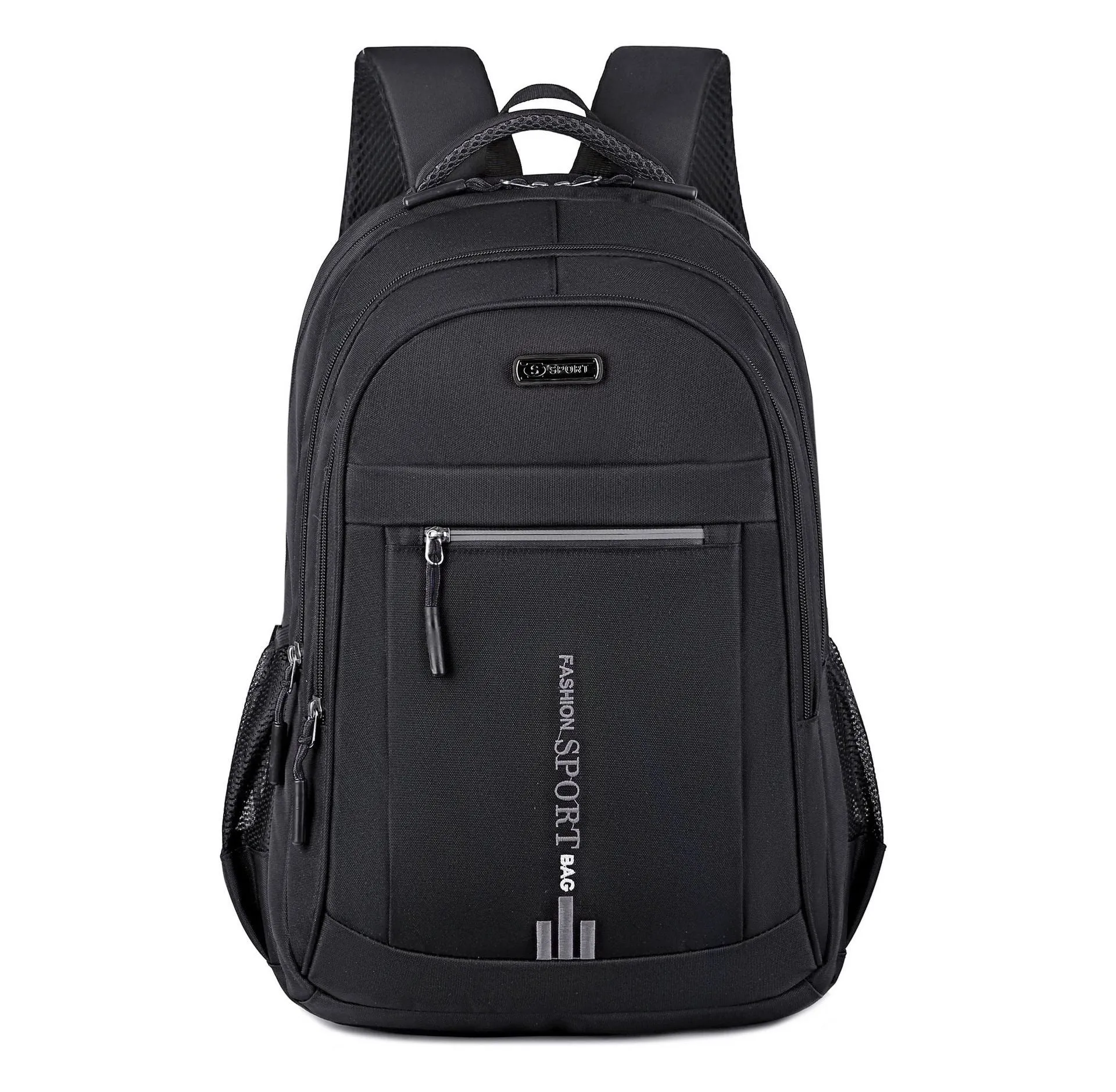 20-35 litre black Oxford cloth backpack with air pillow straps for business travel