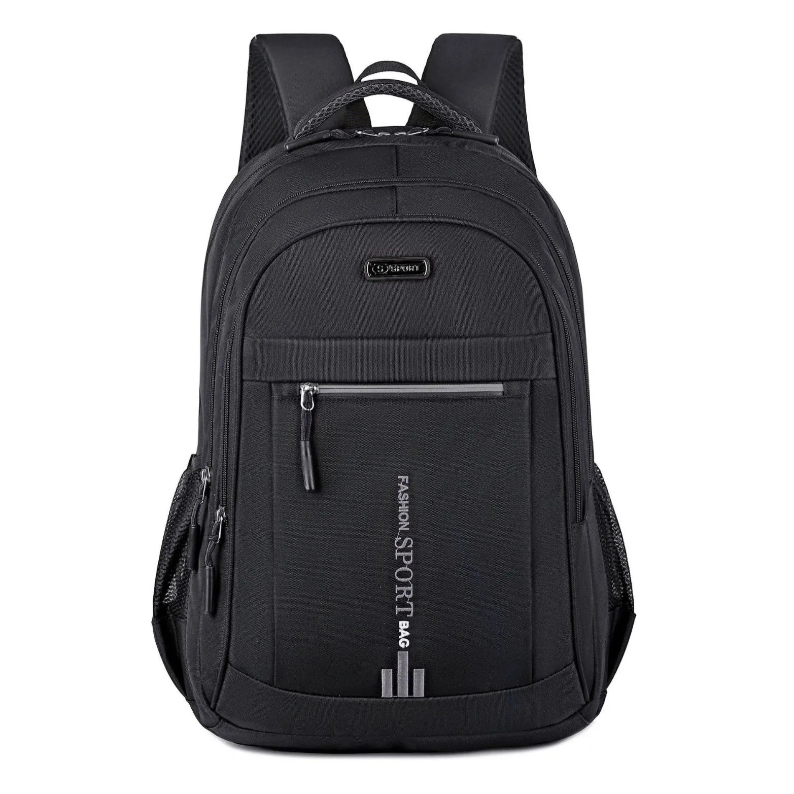 20-35 litre black Oxford cloth backpack with air pillow straps for business travel