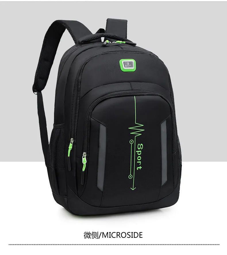 20-35 litre black Oxford cloth backpack with air pillow straps for business travel