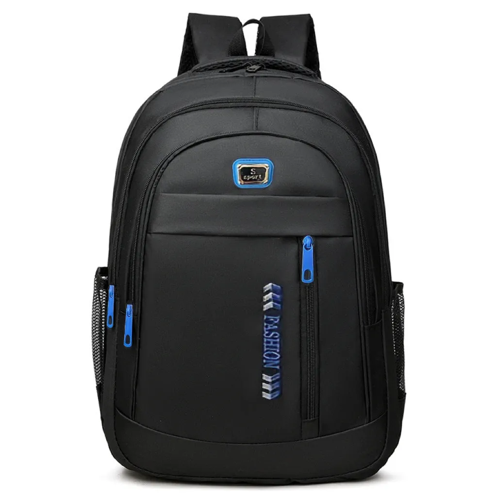 20-35 litre black Oxford cloth backpack with air pillow straps for business travel