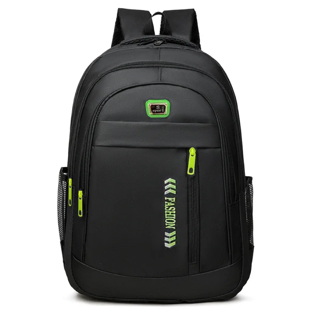 20-35 litre black Oxford cloth backpack with air pillow straps for business travel