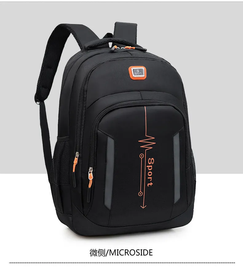 20-35 litre black Oxford cloth backpack with air pillow straps for business travel