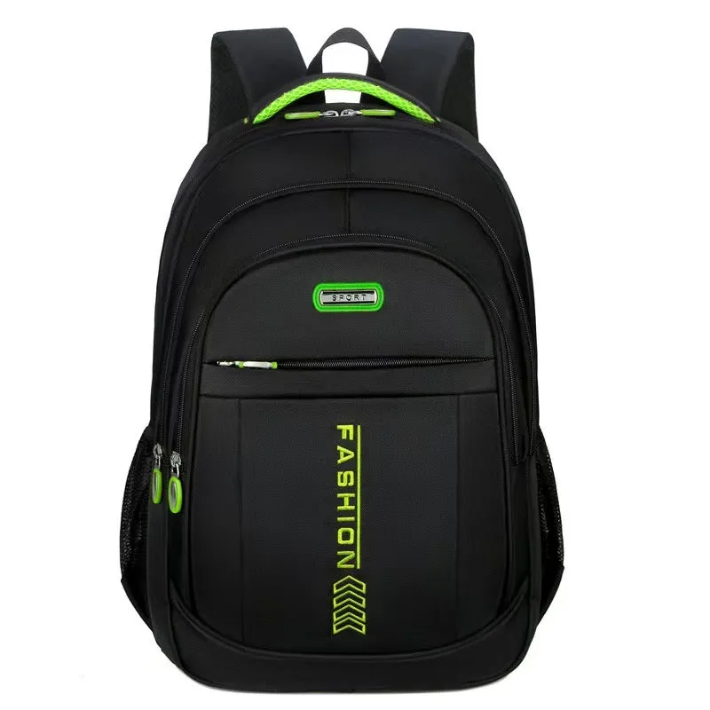 20-35 litre black Oxford cloth backpack with air pillow straps for business travel