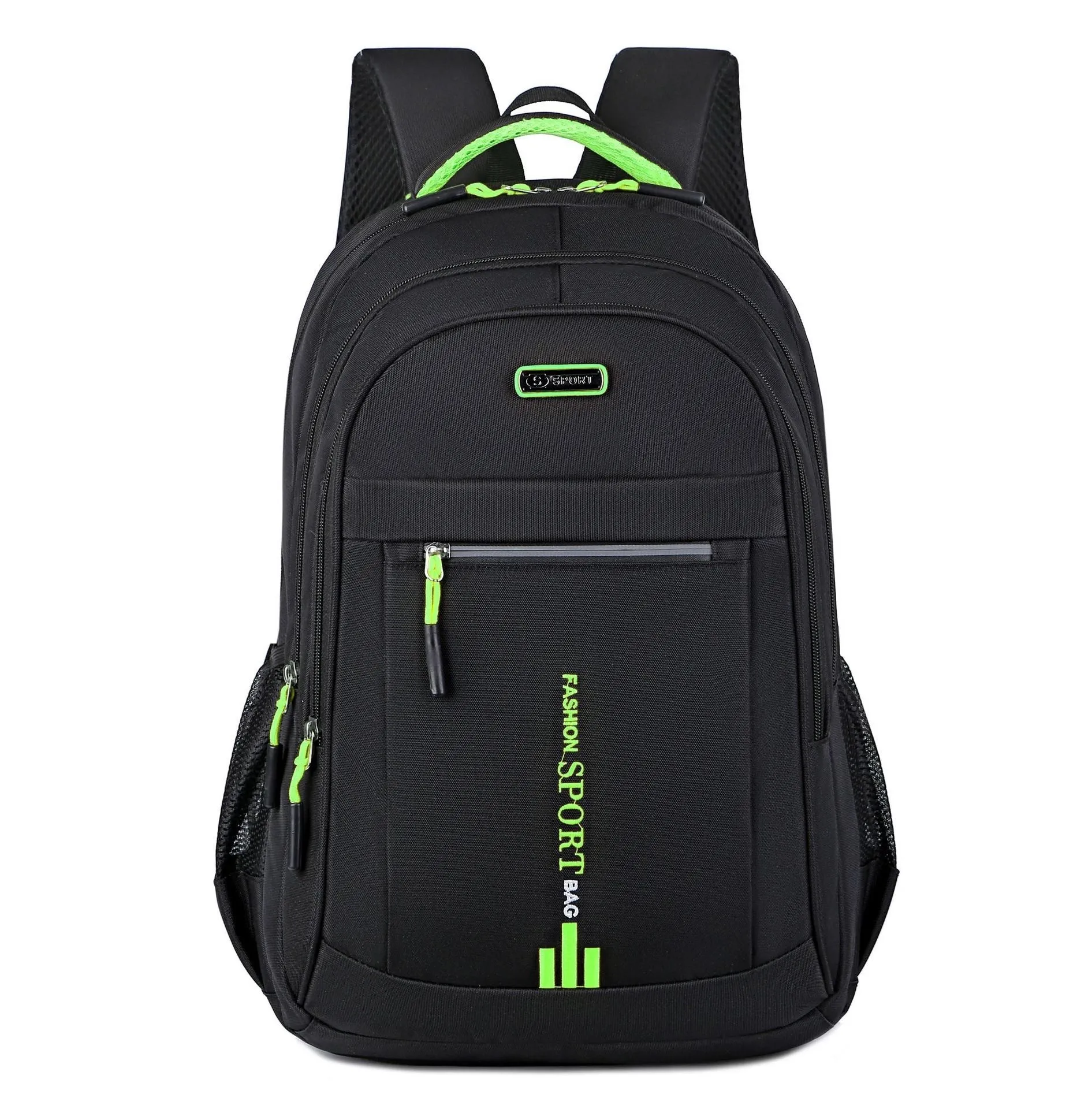 20-35 litre black Oxford cloth backpack with air pillow straps for business travel