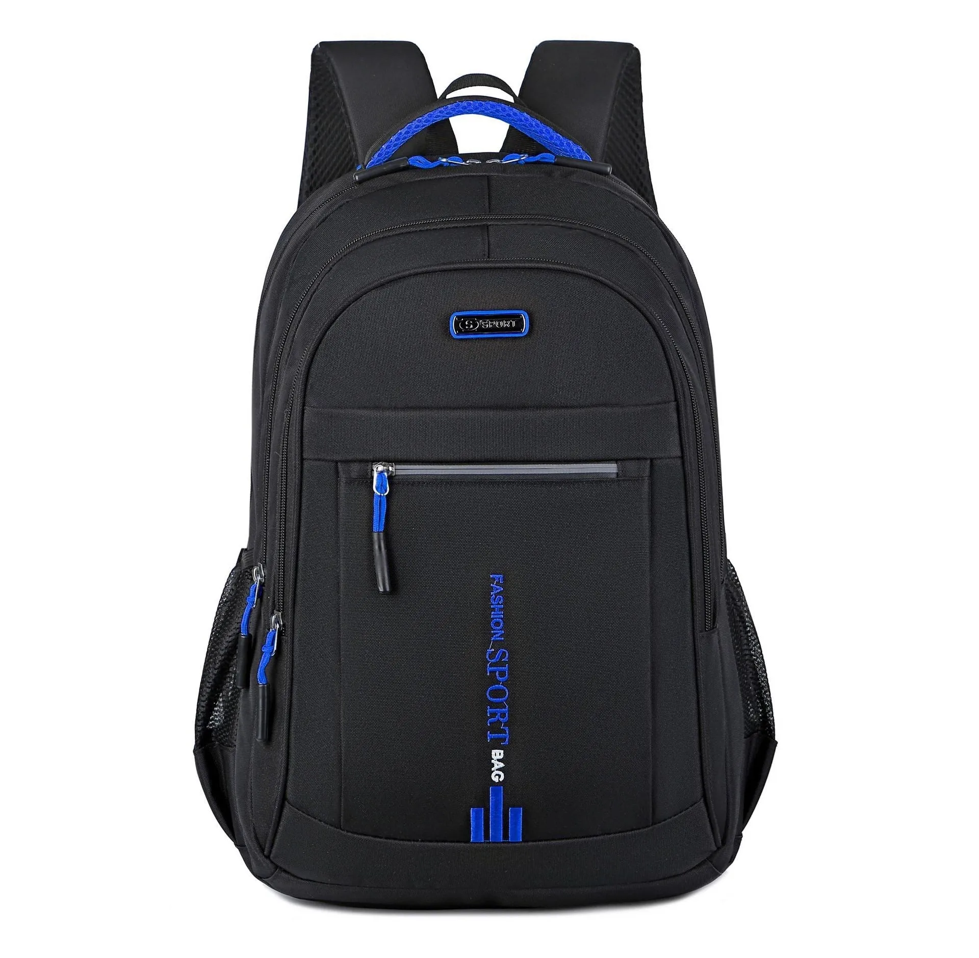 20-35 litre black Oxford cloth backpack with air pillow straps for business travel