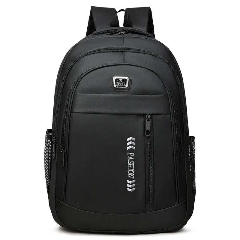 20-35 litre black Oxford cloth backpack with air pillow straps for business travel