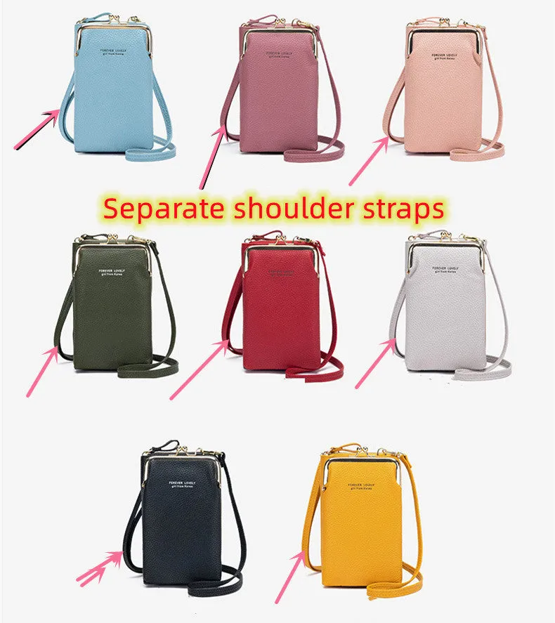 Compact diagonal shoulder bag in PU leather with lychee pattern, square vertical shape, 10x17x5cm, zipper closure