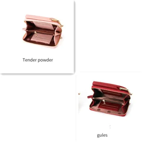 Compact diagonal shoulder bag in PU leather with lychee pattern, square vertical shape, 10x17x5cm, zipper closure