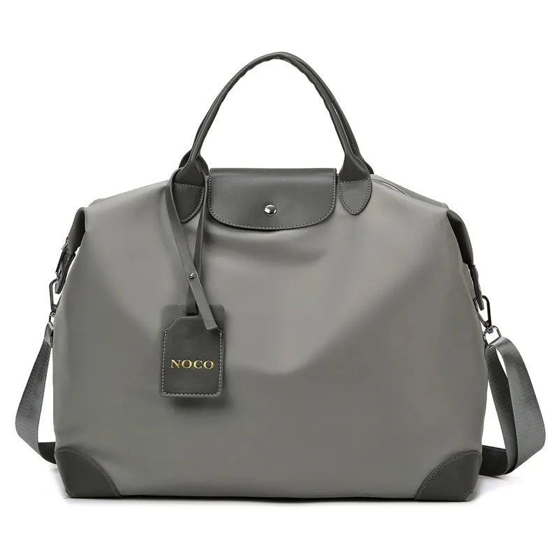 Oxford cloth medium travel bag with lock closure and embroidery, available in multiple colours