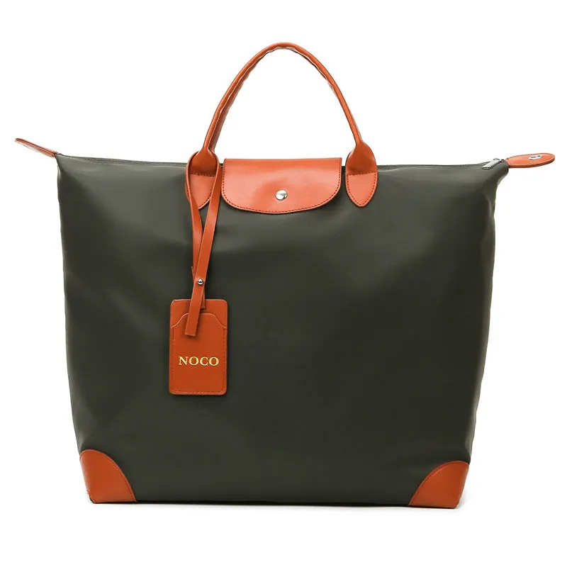 Oxford cloth medium travel bag with lock closure and embroidery, available in multiple colours