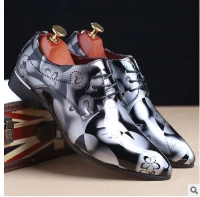 Men's casual shoes in blue with hollow bovine split leather upper and viscose sole, side view
