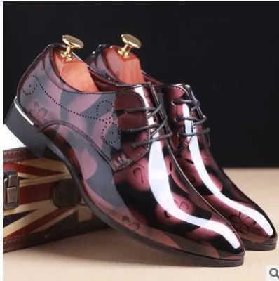 Men's casual shoes in blue with hollow bovine split leather upper and viscose sole, side view