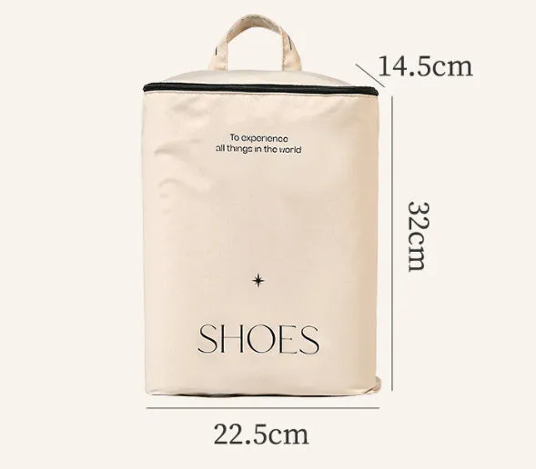 Travel storage bag set with multiple PP packing bags for clothing, underwear, shoes, and sundries