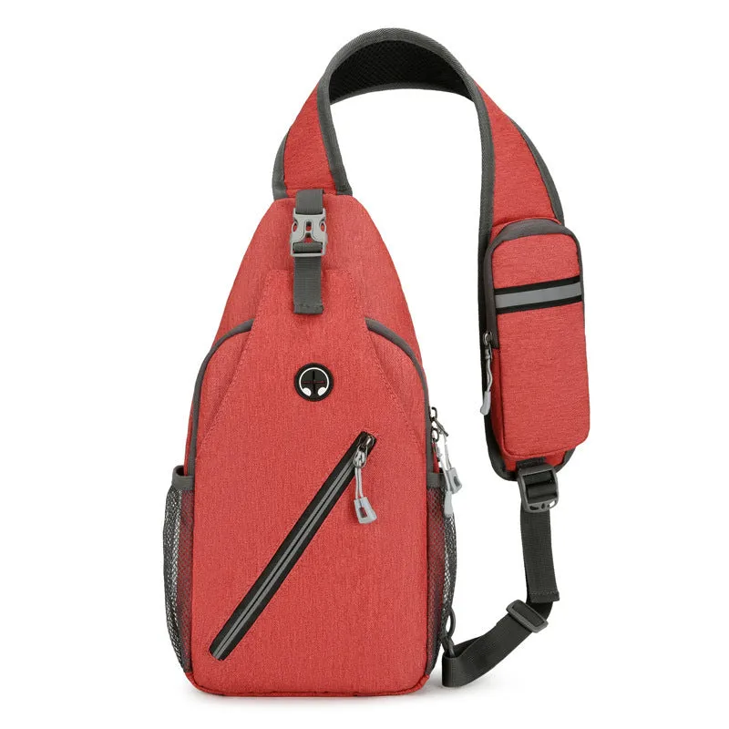 Multifunctional men's shoulder crossbody bag in hard-wearing oxford cloth, large capacity, multiple colour options
