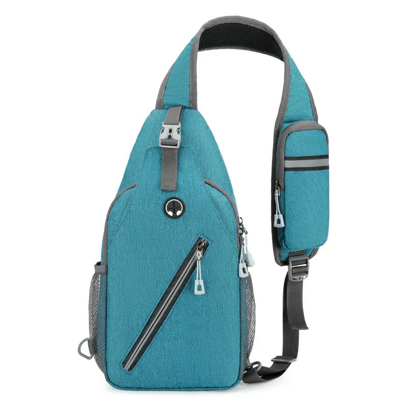 Multifunctional men's shoulder crossbody bag in hard-wearing oxford cloth, large capacity, multiple colour options