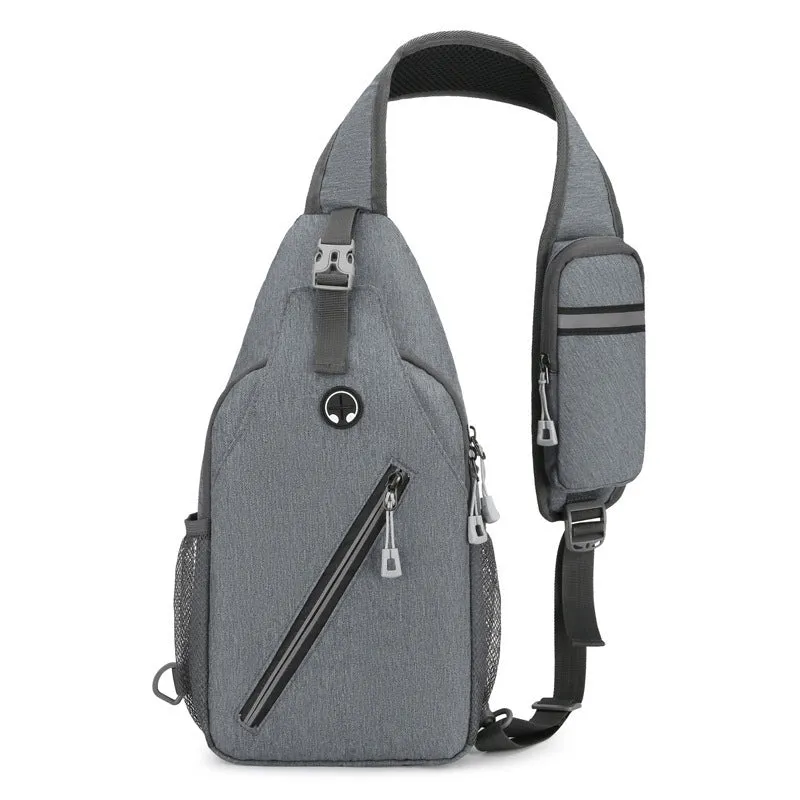 Multifunctional men's shoulder crossbody bag in hard-wearing oxford cloth, large capacity, multiple colour options
