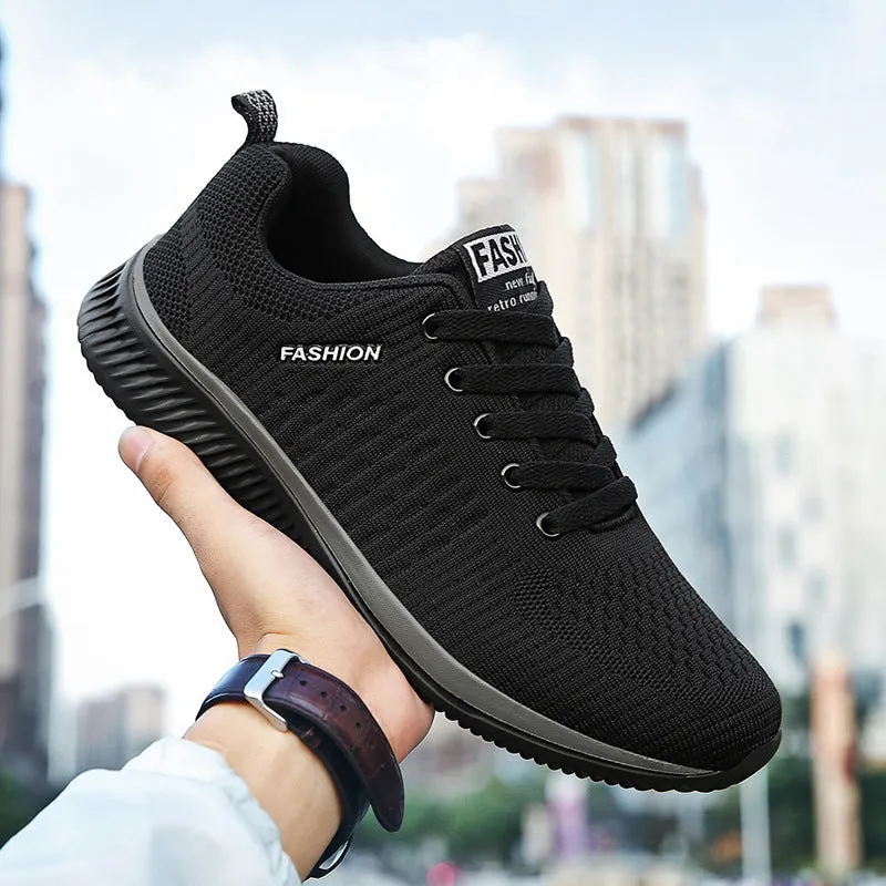 Men's everyday running shoes viscose sole low heel textile insole black and red colour 9088 series 800g