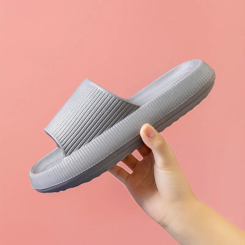 EVA flip flops slippers for women men soft anti-skid sole thick 3.5cm bathroom wear