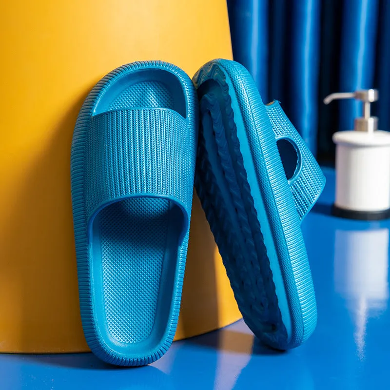 EVA flip flops slippers for women men soft anti-skid sole thick 3.5cm bathroom wear