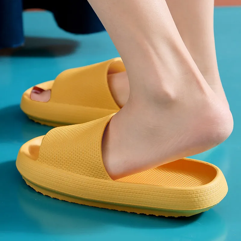 EVA flip flops slippers for women men soft anti-skid sole thick 3.5cm bathroom wear