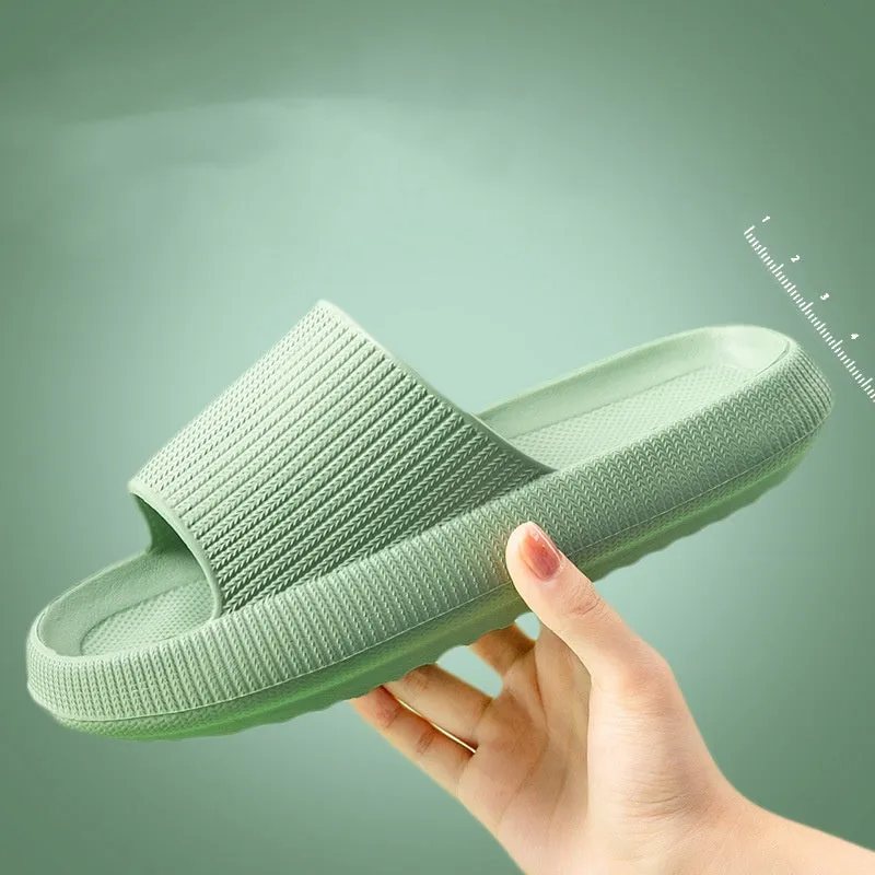 EVA flip flops slippers for women men soft anti-skid sole thick 3.5cm bathroom wear