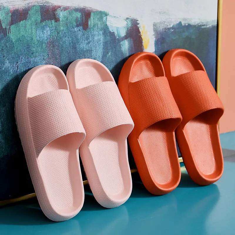 EVA flip flops slippers for women men soft anti-skid sole thick 3.5cm bathroom wear