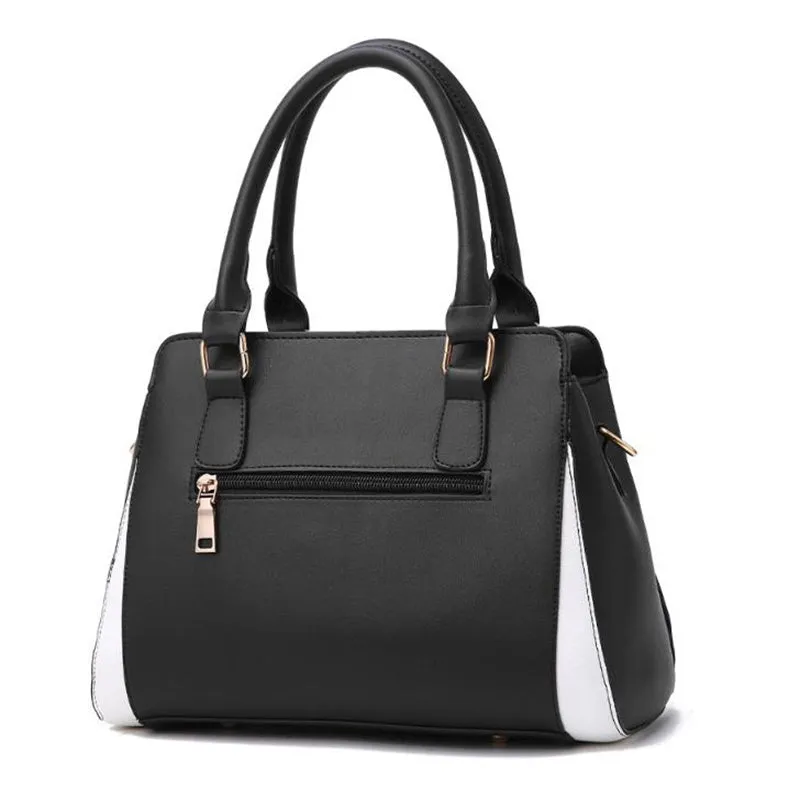Large horizontal square PU shoulder bag for women with car suture design, zipper closure, and multiple internal pockets