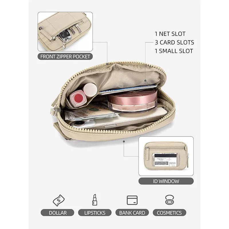 Waterproof quilted women's handbag with transparent deck section in solid colour