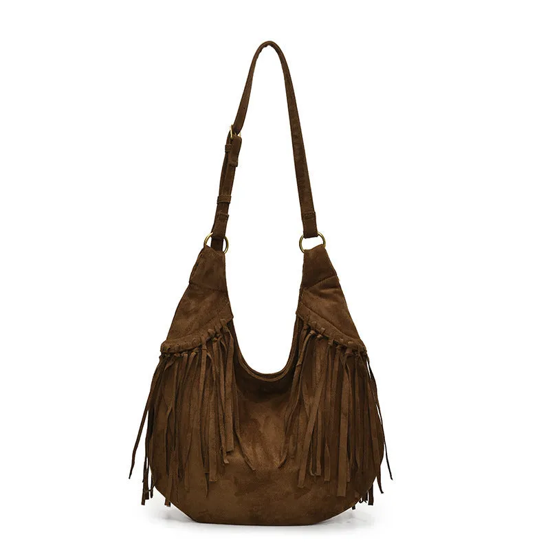Soft leather dumpling bag messenger bag for women retro crossbody black brown coffee colour