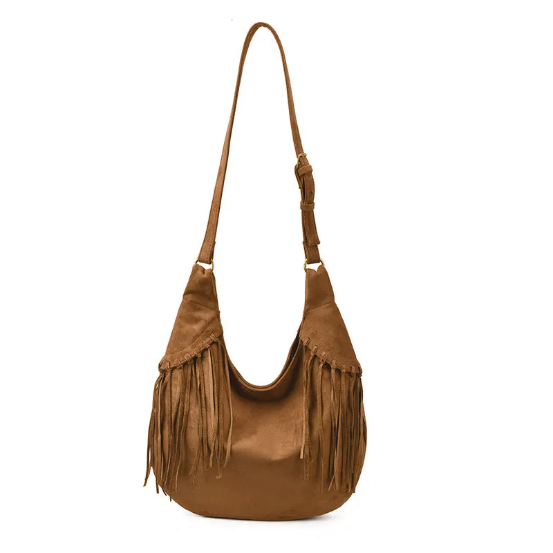 Soft leather dumpling bag messenger bag for women retro crossbody black brown coffee colour