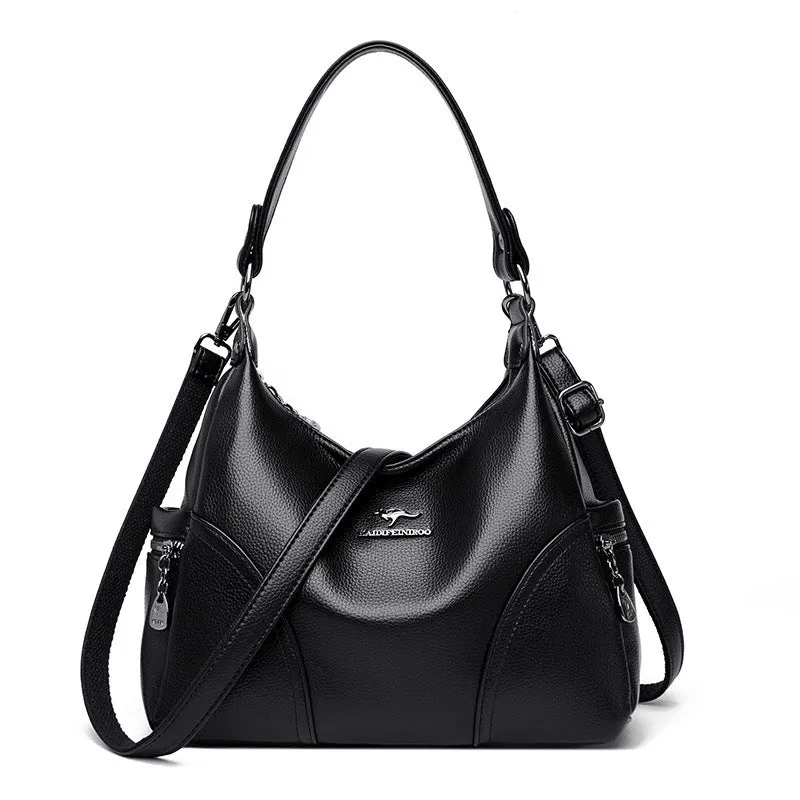 Women's PU messenger bag in beige with single shoulder strap and horizontal square shape
