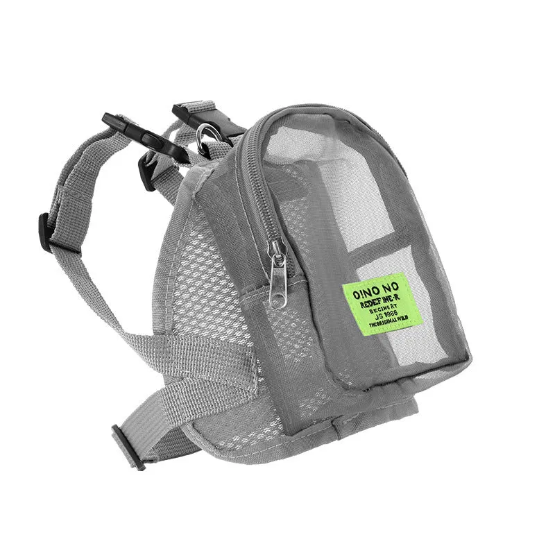Solid colour dog backpack storage bag in polyester canvas construction