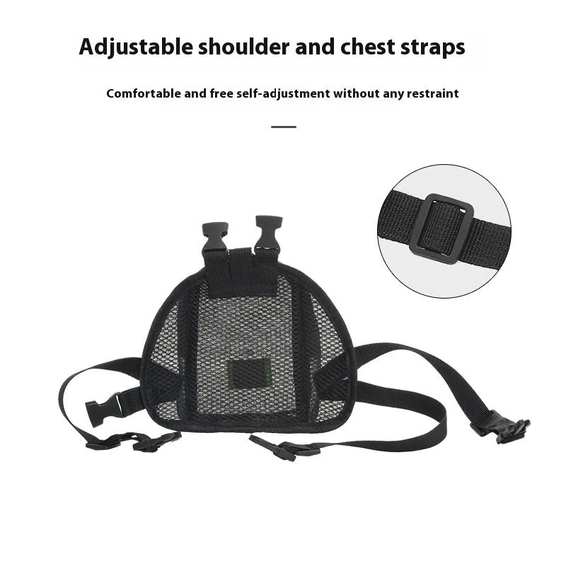 Solid colour dog backpack storage bag in polyester canvas construction