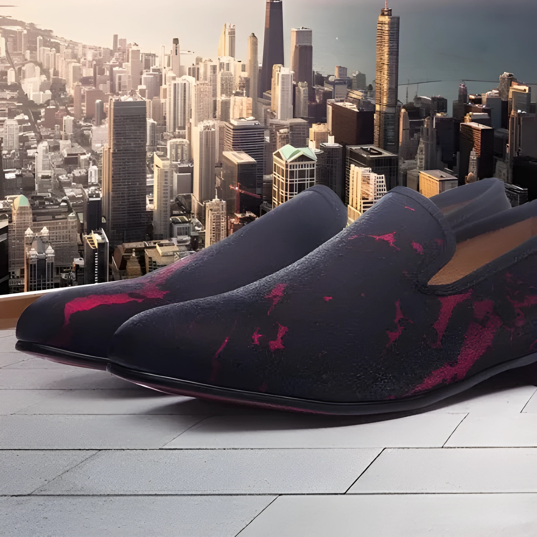 Men's breathable handmade low-top casual shoes in claret red with cloth upper and low-top design