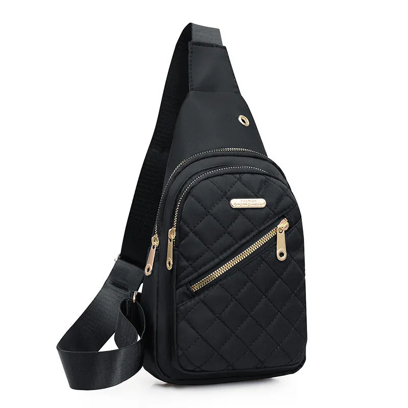 Men's crossbody sports chest bag in Oxford cloth available in multiple colours.
