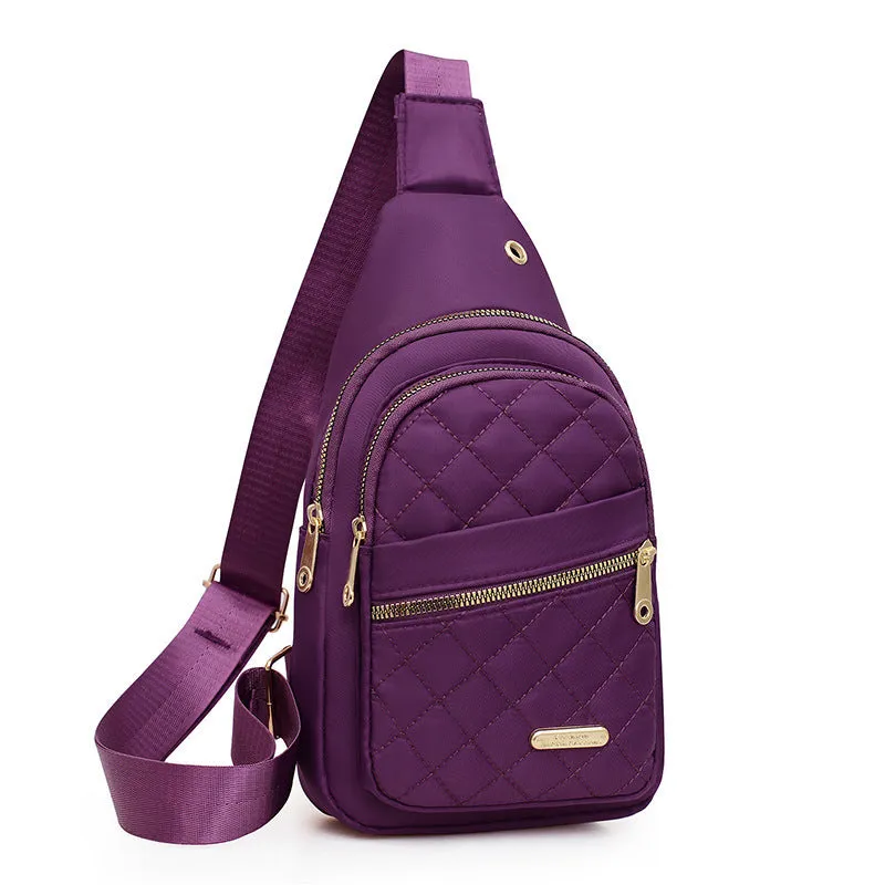 Men's crossbody sports chest bag in Oxford cloth available in multiple colours.