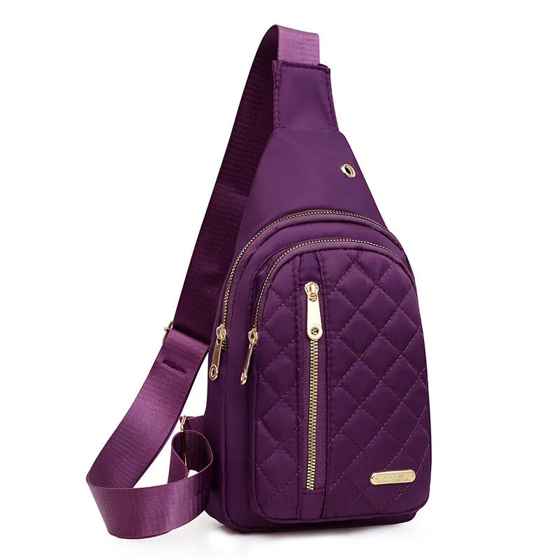 Men's crossbody sports chest bag in Oxford cloth available in multiple colours.