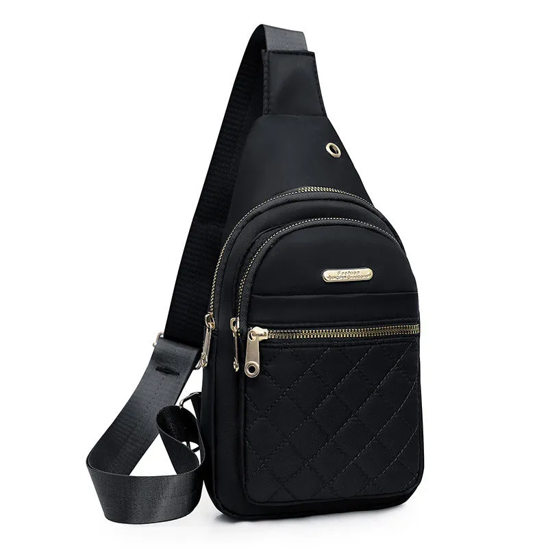 Men's crossbody sports chest bag in Oxford cloth available in multiple colours.