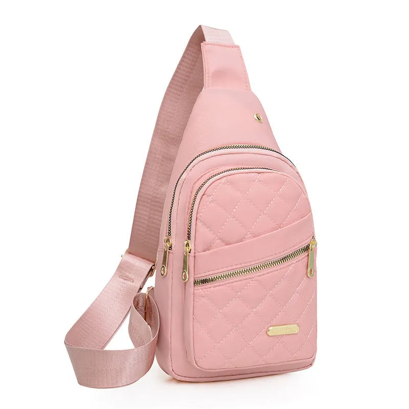 Men's crossbody sports chest bag in Oxford cloth available in multiple colours.