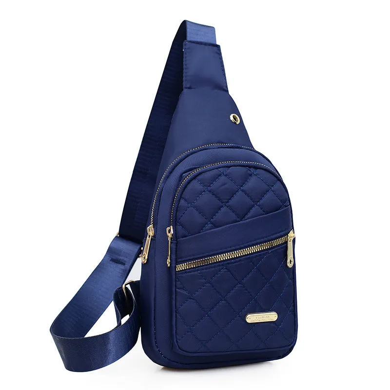 Men's crossbody sports chest bag in Oxford cloth available in multiple colours.