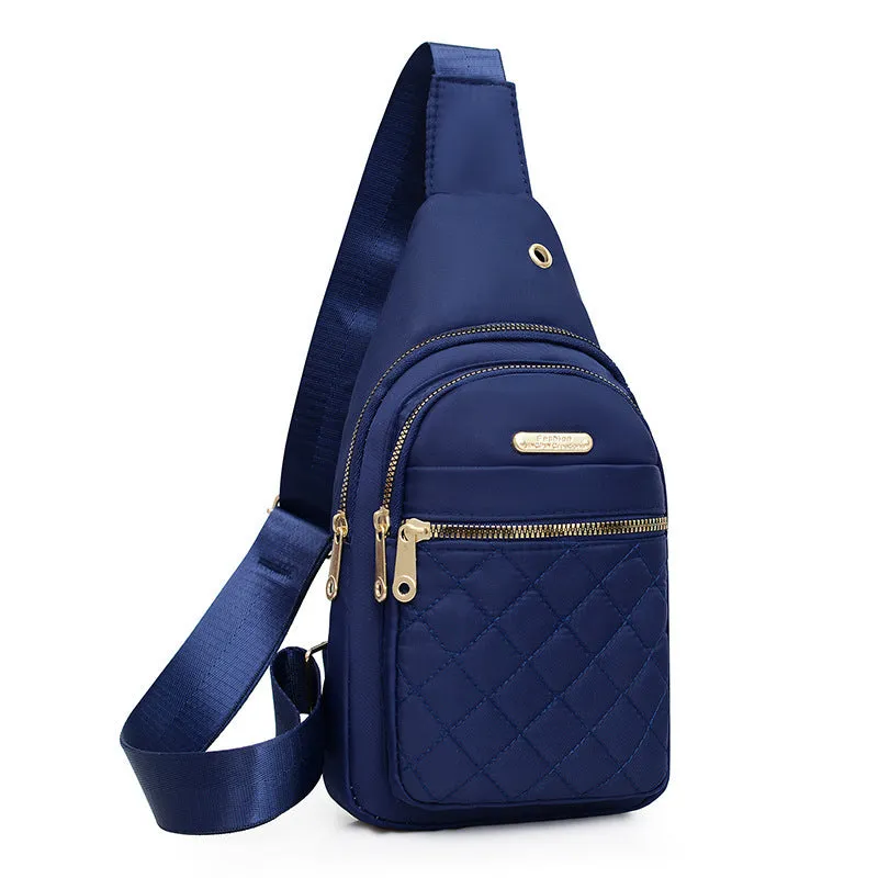 Men's crossbody sports chest bag in Oxford cloth available in multiple colours.
