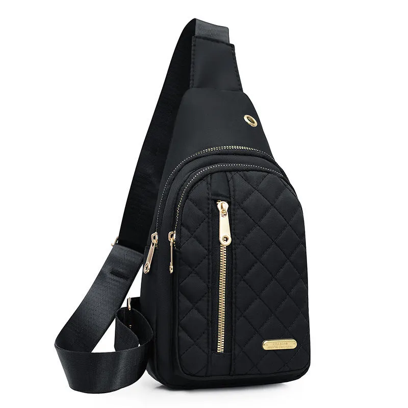 Men's crossbody sports chest bag in Oxford cloth available in multiple colours.