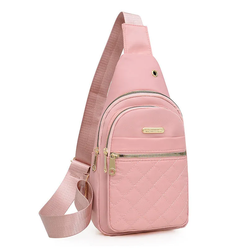 Men's crossbody sports chest bag in Oxford cloth available in multiple colours.
