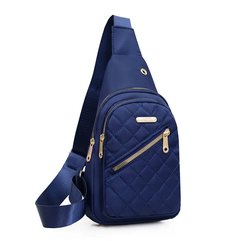 Men's crossbody sports chest bag in Oxford cloth available in multiple colours.