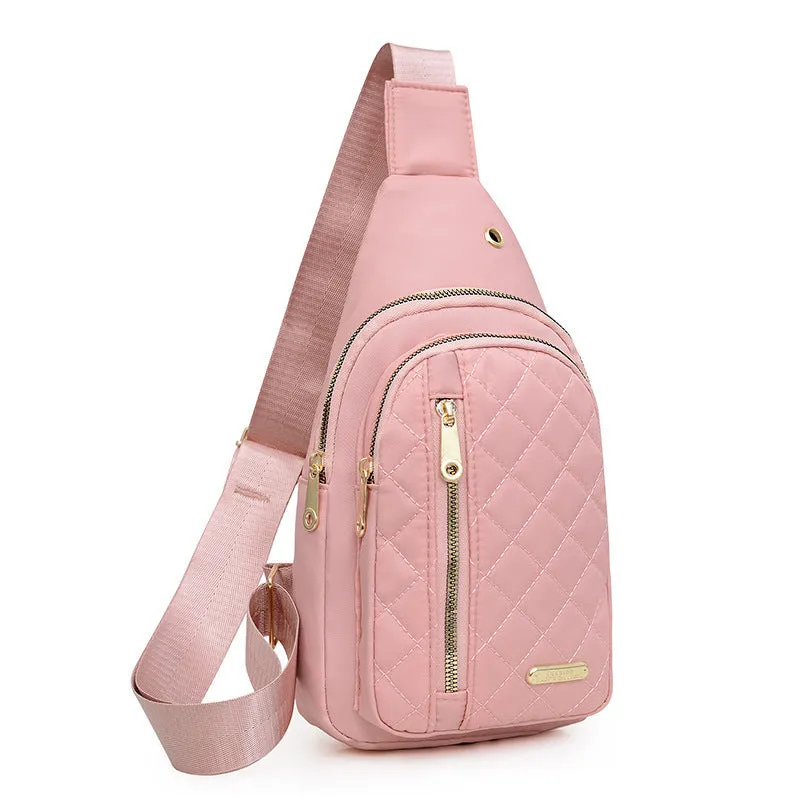 Men's crossbody sports chest bag in Oxford cloth available in multiple colours.